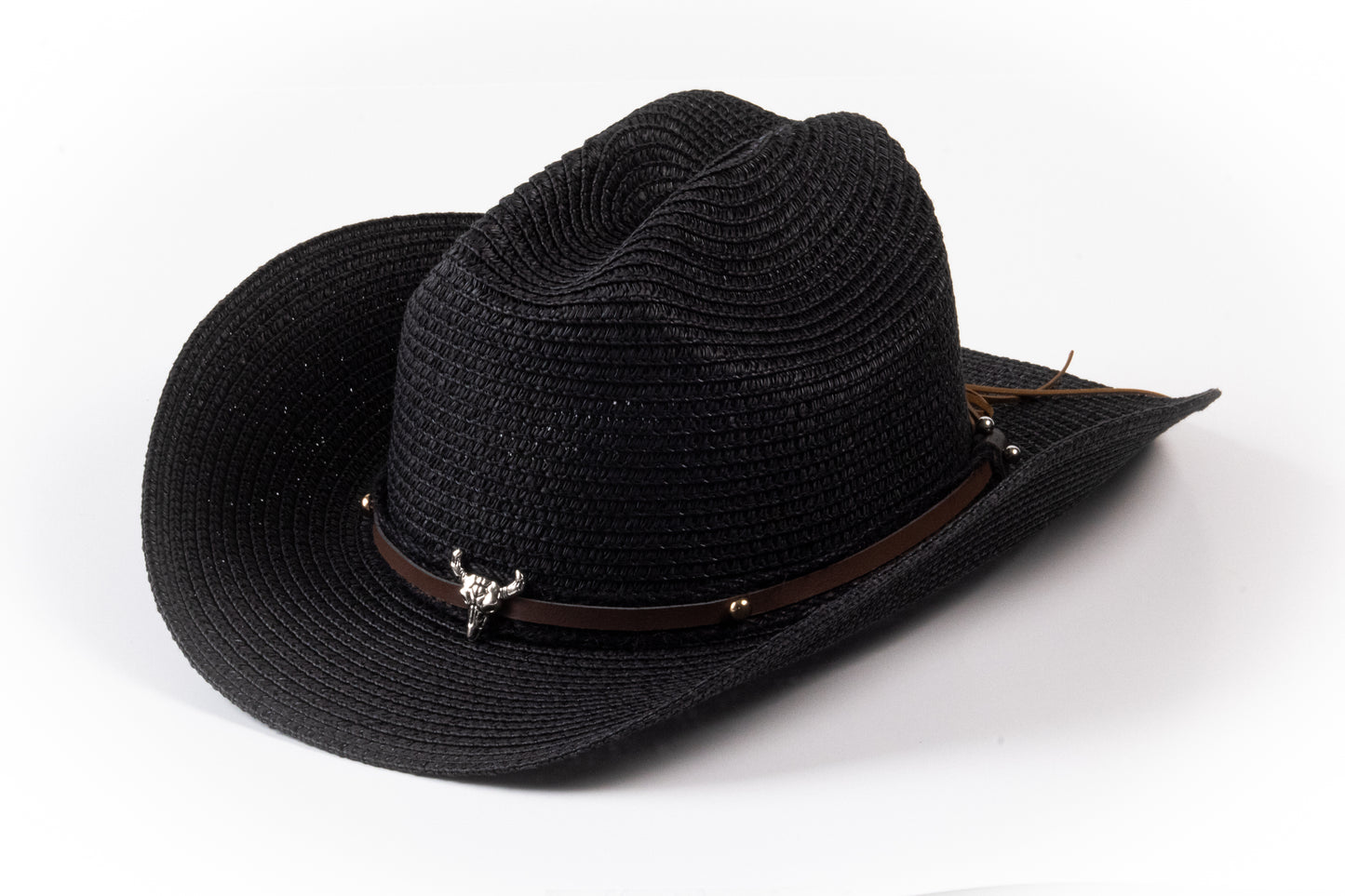 Western Straw Cowboy Hat – Black or Natural | Harbour Hat