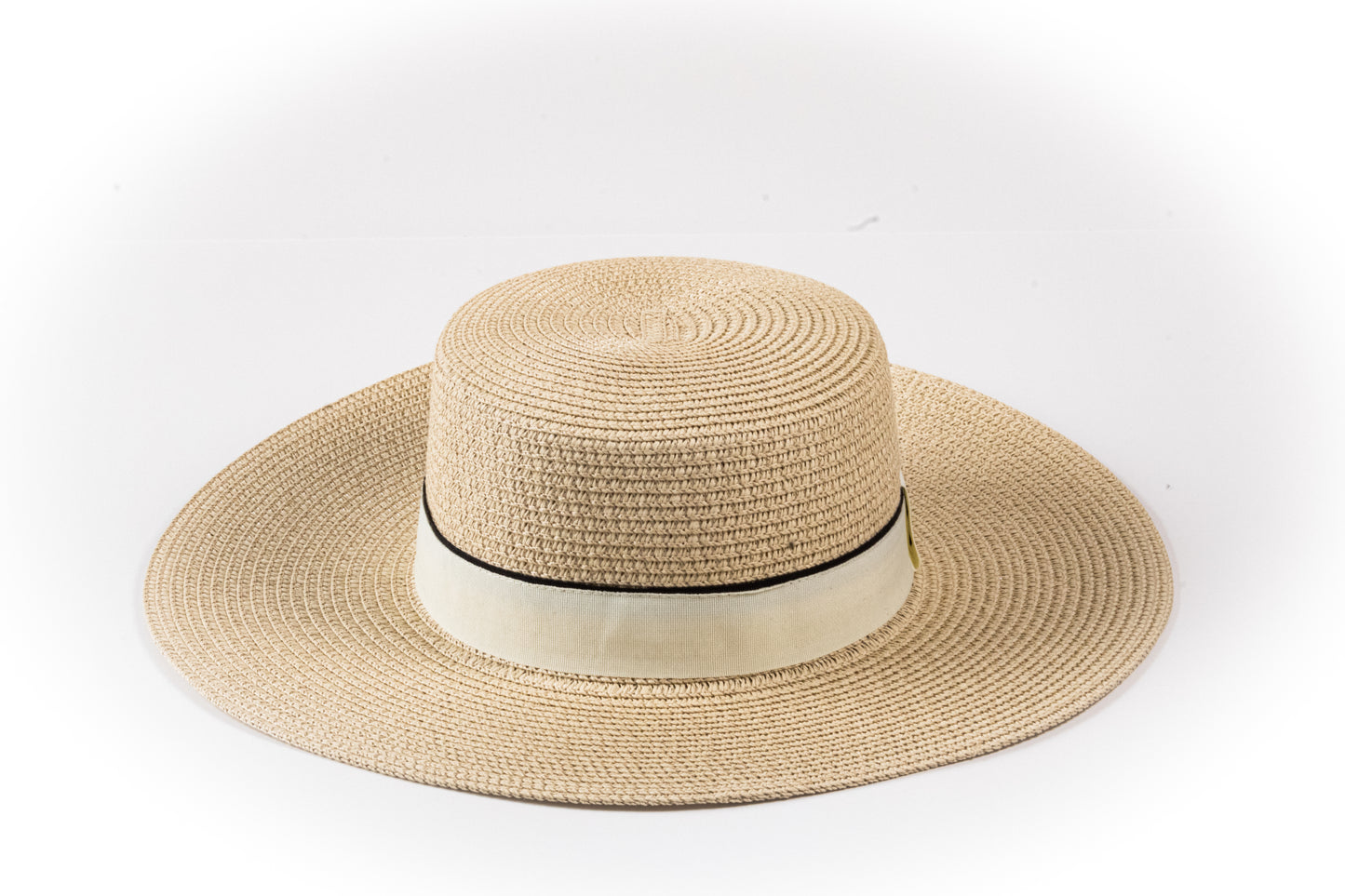 Women's Boater Straw Hat – Natural with Cream Band | Harbour Hat